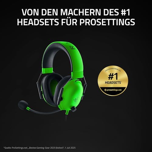 Razer BlackShark V2 X - Multi-Plattform kabelgebundenes Esports-Headset (Triforce 50mm Treiber, Erweiterte Passive Geräuschunterdrückung, 7.1 Surround Sound, Hyperclear Cardioid Mic) Grün Bild 2