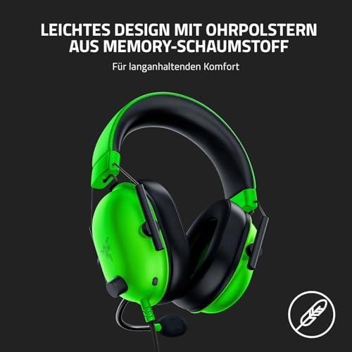 Razer BlackShark V2 X - Multi-Plattform kabelgebundenes Esports-Headset (Triforce 50mm Treiber, Erweiterte Passive Geräuschunterdrückung, 7.1 Surround Sound, Hyperclear Cardioid Mic) Grün Bild 6