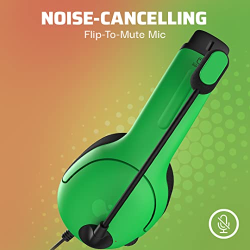 PDP Gaming LVL40 Stereo Kopfhörer mit Mic für Nintendo Switch - PC, iPad, Mac, Laptop Compatible - Noise Cancelling Microphone, Lightweight, Soft Komfort On Ear Kopfhörer, 3.5 mm Jack - Pink & Grün Bild 4