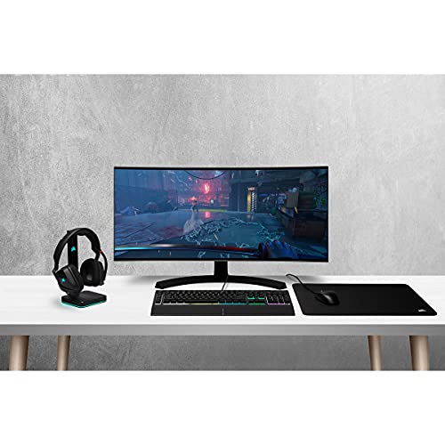 Corsair K55 RGB PRO Kabelgebundene Membran-Gaming-Tastatur (Dynamische Hintergrundbeleuchtung) QWERTZ, Schwarz & Ironclaw RGB Optisch FPS/MOBA Gaming Maus (18.000DPI Optischer Sensor) Schwarz Bild 4