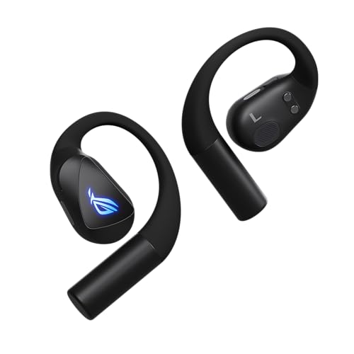 ASUS ROG Cetra Open Wireless Gaming-Headset (2,4 GHz und BT, ROG SpeedNova, 14,2 mm DLC-beschichtete Membrantreiber, IA-Geräuschunterdrückung, 16 Stunden Wiedergabe, IPX5), Schwarz Bild 5