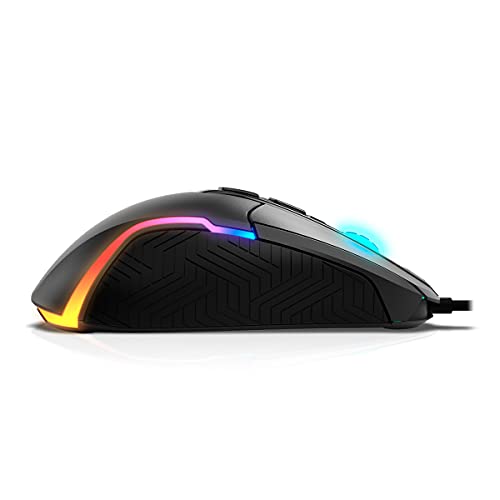 KROM KICK - Gaming-Maus, RGB Rainbow, PixArt 3327 optischer Sensor bis zu 12000 DPI, 6 DPI-Stufen (800-6200), erweiterte Software, schwarz Bild 2