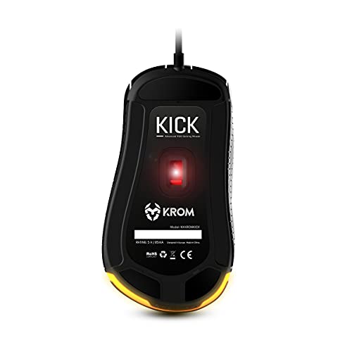 KROM KICK - Gaming-Maus, RGB Rainbow, PixArt 3327 optischer Sensor bis zu 12000 DPI, 6 DPI-Stufen (800-6200), erweiterte Software, schwarz Bild 3