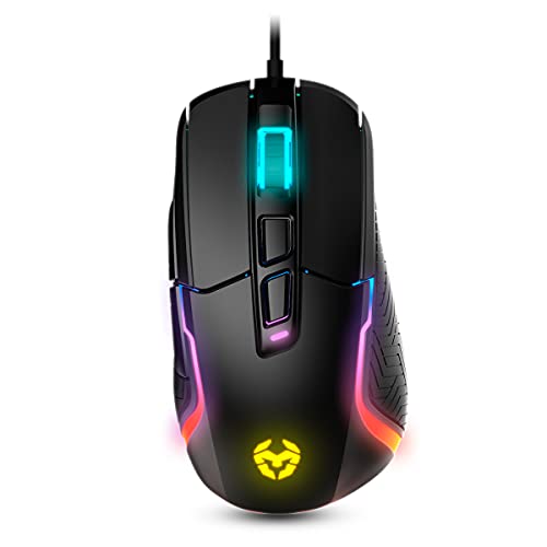 KROM KICK - Gaming-Maus, RGB Rainbow, PixArt 3327 optischer Sensor bis zu 12000 DPI, 6 DPI-Stufen (800-6200), erweiterte Software, schwarz Bild 5