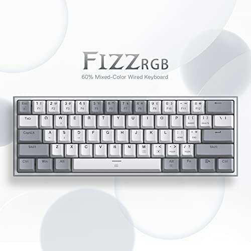 Redragon K617 60% QWERTY RGB-Gaming-Tastatur, 61 Tasten Kompakte Mechanische Tastatur Bild 2