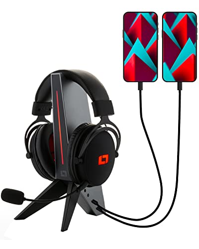 Lioncast® RGB Gaming Headset Halterung - Stilvoller Headset Ständer mit RGB Beleuchtung - Robuster Kopfhörer Ständer für Gaming Zubehör - Praktische Headsethalterung für PC Gamer Bild 1