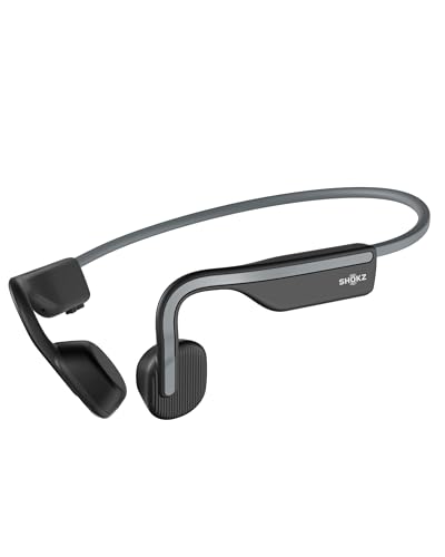 SHOKZ OpenMove Knochenleitungs-Kopfhörer, Open-Ear Wireless Bluetooth 5.1 Kopfhörer mit klarem Sound, 6 Stunden Akkulaufzeit, leicht 29g, schweißfest IP55, Umgebung hören, für Lauf-Workouts, Grau Bild 1