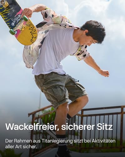 SHOKZ OpenMove Knochenleitungs-Kopfhörer, Open-Ear Wireless Bluetooth 5.1 Kopfhörer mit klarem Sound, 6 Stunden Akkulaufzeit, leicht 29g, schweißfest IP55, Umgebung hören, für Lauf-Workouts, Grau Bild 6