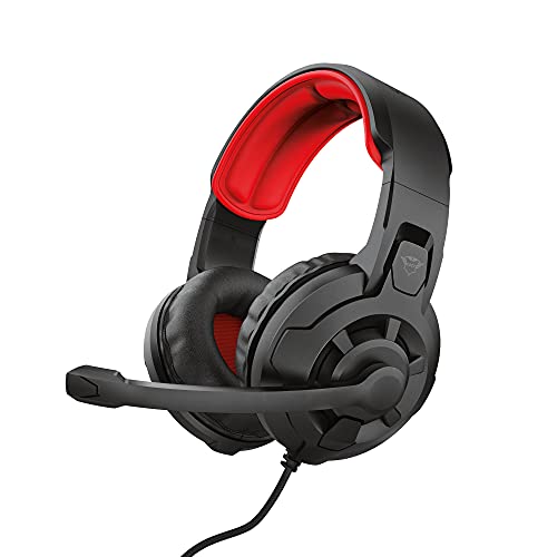 Trust Gaming GXT 411 Radius Gaming-Headset für PC, PS5, PS4, Xbox, Nintendo Switch, Mobile, Over Ear, 3.5mm Klinke, Lautstärkeregler, Einstellbaren Mikrofon - Schwarz Bild 1