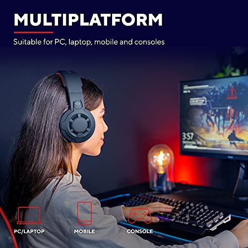 Trust Gaming GXT 411 Radius Gaming-Headset für PC, PS5, PS4, Xbox, Nintendo Switch, Mobile, Over Ear, 3.5mm Klinke, Lautstärkeregler, Einstellbaren Mikrofon - Schwarz Bild 3