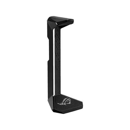 ASUS ROG Throne II Core Gaming-Headset-Ständer (Rahmen aus Aluminiumlegierung, Rutschfester Standfuß, ROG-Muster, silbernes ROG-Logo, schwarz) Bild 1