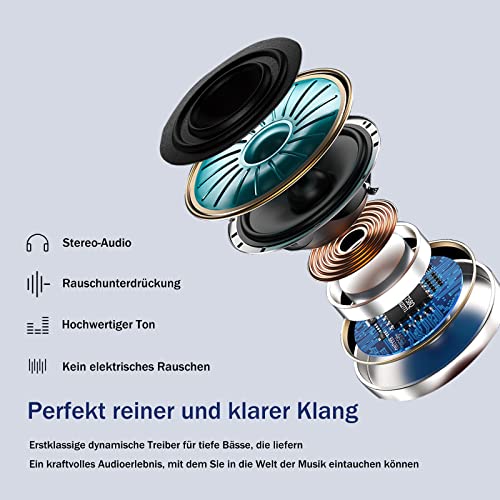 Kopfhörer mit Kabel 3,5mm Klinke In-Ear Kopfhörer für Samsung High Definition Headset mit Mikrofon, Hi-Fi-Stereo Ohrhörer mit Lautstärkeregler für Samsung, iPad, Xiaomi, MP3, Huawei Bild 3