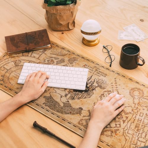 Grupo Erik Gaming Mauspad Harry Potter Fanartikel Geschenke - Karte des Rumtreibers Mousepad XXL 80 x 35 cm Mauspad Gaming - rutschfeste Unterseite, Wasserabweisend und verstärkte Kanten Bild 6