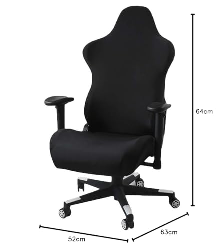 Stretch-Drehstuhl Gaming-Stuhl, ergonomisch, Computerspielstuhl, Sitzbezug, abnehmbar, waschbar, Armlehnenbezug, passend Bürostuhl, Drehstuhl Bild 3