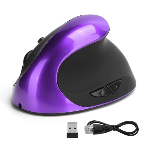 Ergonomische Maus, 6 Tasten Optische Vertikale Maus Kabellose Ergonomische Büro Gaming computermaus 1600DPI Rechte Hand Stille Maus 2.4Ghz Optische Maus mit USB Ladekabel für Laptop Desktop PC Bild 1