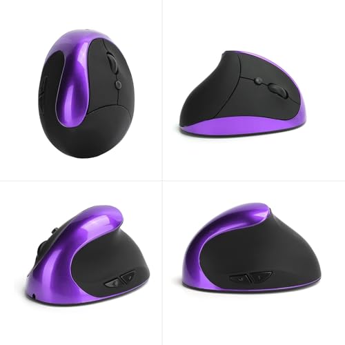 Ergonomische Maus, 6 Tasten Optische Vertikale Maus Kabellose Ergonomische Büro Gaming computermaus 1600DPI Rechte Hand Stille Maus 2.4Ghz Optische Maus mit USB Ladekabel für Laptop Desktop PC Bild 6