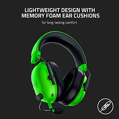 Razer BlackShark V2 X Gaming Headset: 7.1 Surround Sound – 50 mm Treiber, Memory-Foam-Kissen – für PC, PS4, PS5, Switch, Xbox One, 3,5 mm Klinkenstecker, Grün Bild 7