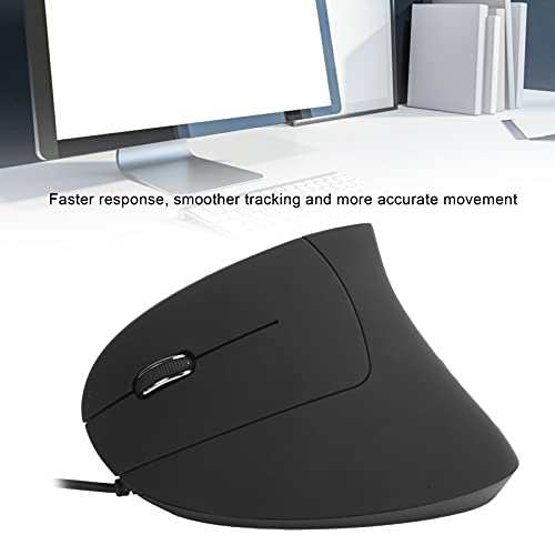 Agatige Ergonomische Maus für Linke Hand, Kabelgebundene Vertikale Maus 1600DPI 3-stufige Einstellung 6 Schlüssel Optische Gaming Maus Kompatibel mit Win8/10/11 für Büro Home Office Langzeitarbeit Bild 3