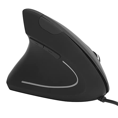 Agatige Ergonomische Maus für Linke Hand, Kabelgebundene Vertikale Maus 1600DPI 3-stufige Einstellung 6 Schlüssel Optische Gaming Maus Kompatibel mit Win8/10/11 für Büro Home Office Langzeitarbeit Bild 6
