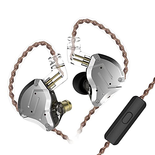 KZ ZS10 Pro 4BA+1DD Bass Drive In-Ear-Kopfhörer,HiFi-Stereo-Ohrhörer,schweißfest,Sport-Kopfhörer,geräuschisolierende Monitore für Musiker,DJ-Kopfhörer,2-poliges abnehmbares Kabel-Schwarz Kein Mikrofon Bild 1