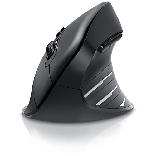 CSL - kabellose Maus Vertikal Bluetooth + Funk 2.4 GHz - Neues Modell - USB Vertical Mouse – ergonomisches Design - Vorbeugung gegen Mausarm - Wireless Funkmaus 2,4 GHz mit 1000-2400 DPI - PC und MAC Bild 1