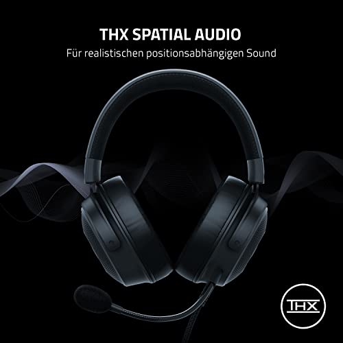 Razer Kraken V3 - Kabelgebundenes USB Gaming Headset Chroma RGB (Triforce 50mm Treiber, THX Spatial Audio, HyperClear Cardioid Mic, Chroma RGB) Schwarz Bild 4