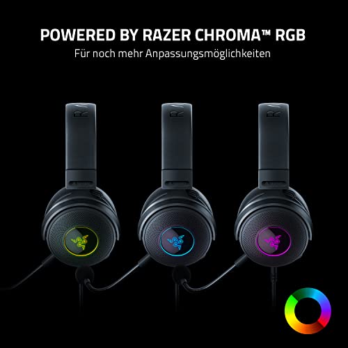 Razer Kraken V3 - Kabelgebundenes USB Gaming Headset Chroma RGB (Triforce 50mm Treiber, THX Spatial Audio, HyperClear Cardioid Mic, Chroma RGB) Schwarz Bild 5