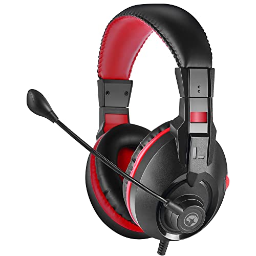 Marvo H8321S Stereo-Sound Gaming-Headset mit omnidirektionalem Mikrofon, leicht, Schwarz Bild 1