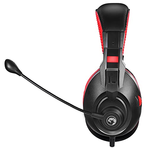 Marvo H8321S Stereo-Sound Gaming-Headset mit omnidirektionalem Mikrofon, leicht, Schwarz Bild 2