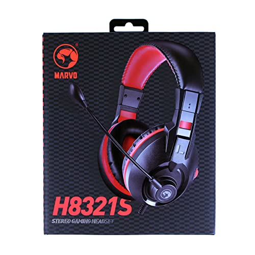 Marvo H8321S Stereo-Sound Gaming-Headset mit omnidirektionalem Mikrofon, leicht, Schwarz Bild 7