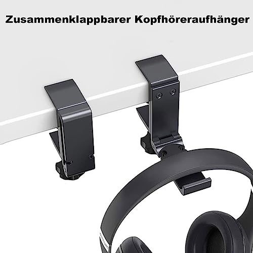 Kopfhörerständer, Faltbarer Gaming-Headset-Ständer mit Verstellbarer Klemme für alle Headsets Bild 2