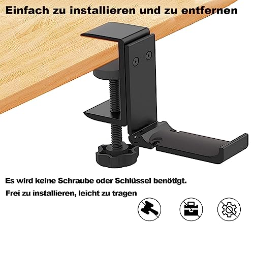 Kopfhörerständer, Faltbarer Gaming-Headset-Ständer mit Verstellbarer Klemme für alle Headsets Bild 3