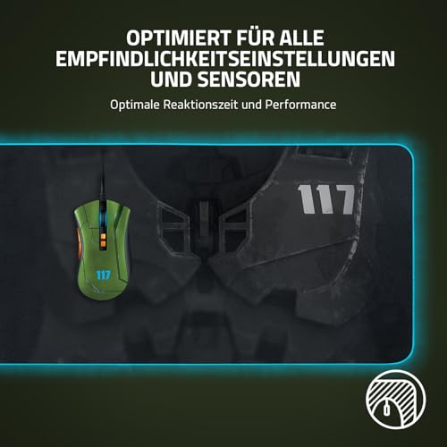 Razer Goliathus Extended Chroma (Halo Infinite Edition) - Extra große weiche XXL Gaming Maus-Matte mit RGB Beleuchtung (Kabelhalterung, Stoff-Oberfläche, gesteppter Rand) HALO Bild 5