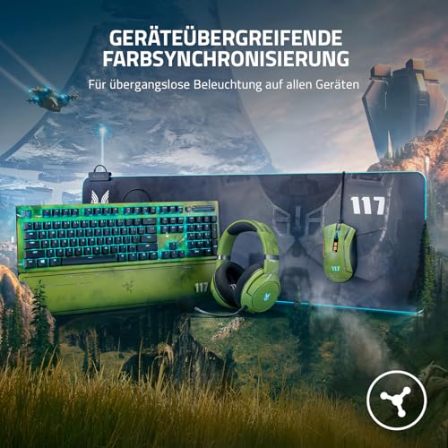 Razer Goliathus Extended Chroma (Halo Infinite Edition) - Extra große weiche XXL Gaming Maus-Matte mit RGB Beleuchtung (Kabelhalterung, Stoff-Oberfläche, gesteppter Rand) HALO Bild 6