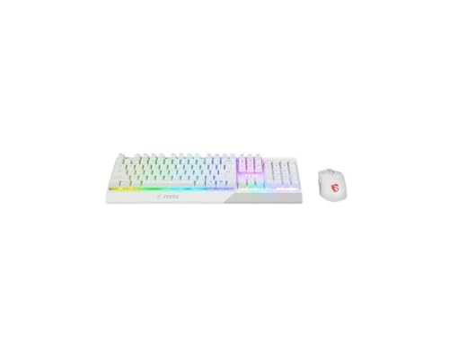 MSI Vigor GK30 Combo White FR Gaming-Tastatur + Maus, AZERTY-Tastatur in voller Größe und Maus Clutch GM11, kabelgebunden, RGB Mystic Light, Weiß Bild 3