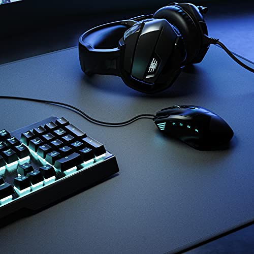 TITANWOLF - Übergröße Mauspad Gaming 1000x600mm - XXXL Mousepad groß mit Motiv - Tischunterlage Large Size - verbessert Präzision und Geschwindigkeit - XXL - schwarz Bild 4