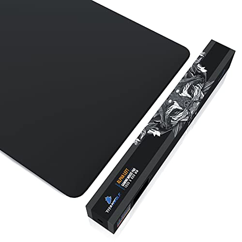 TITANWOLF - Übergröße Mauspad Gaming 1000x600mm - XXXL Mousepad groß mit Motiv - Tischunterlage Large Size - verbessert Präzision und Geschwindigkeit - XXL - schwarz Bild 6