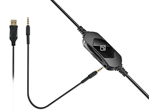 Cosmic Byte Oberon 7.1 RGB Dual Input Gaming Headset (Black) | USB and 3.5mm Jack | Detachable Microphone | 90° Rotatable Ear Cups | Material-Plastic | Adjustable Headband | Dual Input Headset Bild 5