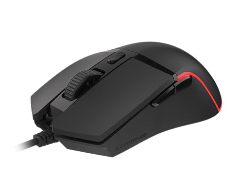 Genesis Krypton 220 Gaming Maus kabelgebunden, RGB Maus mit 6400 DPI, 6 programmierbare Tasten, optischer Sensor, internes Speicherprofil, ergonomische Gamer Maus für PC und Laptop, USB, schwarz Bild 3