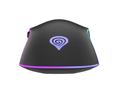 Genesis Krypton 220 Gaming Maus kabelgebunden, RGB Maus mit 6400 DPI, 6 programmierbare Tasten, optischer Sensor, internes Speicherprofil, ergonomische Gamer Maus für PC und Laptop, USB, schwarz Bild 7