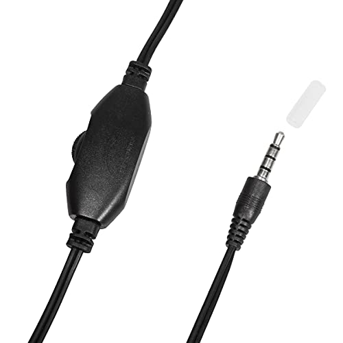 BIGtec Headset PC mit Mikrofon Stereo 1 x Klinke 3,5mm Anschluß, leicht, verstellbar, Flexibler Mikro Arm, Lautstärkeregler, 1,8m Kabel Computer Notebook Laptop Gaming Büro Home Office Bild 3
