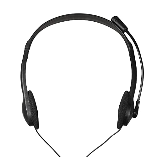 BIGtec Headset PC mit Mikrofon Stereo 1 x Klinke 3,5mm Anschluß, leicht, verstellbar, Flexibler Mikro Arm, Lautstärkeregler, 1,8m Kabel Computer Notebook Laptop Gaming Büro Home Office Bild 6