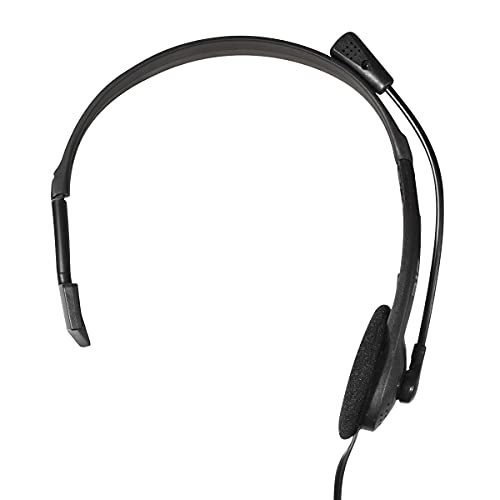 BIGtec Headset PC mit Mikrofon Mono 1 x Klinke 3,5mm Anschluß, leicht, verstellbar, Flexibler Mikro Arm, Lautstärkeregler, 1,8m Kabel Computer Notebook Laptop Gaming Büro Home Office Bild 6