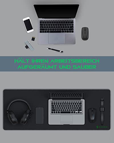 Black Shark Gaming Mauspad Schreibtischunterlage 800x300x4 mm mit Mikrofaser Oberfläche Verbessert Geschwindigkeit und Mousepad mit rutschfest Gummierte Unterseite, Gaming Zubehör Mauspad XXL Manta P2 Bild 6