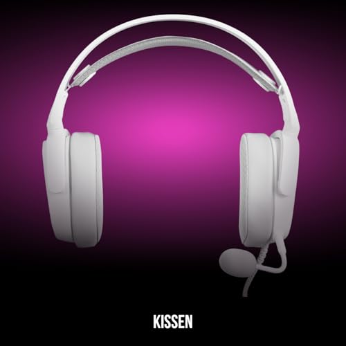 Modecom Volcano MC-899 Prometheus Weiß Gaming-Headset 7.1 Surround Sound | PC Kopfhörer mit Mikrofon & USB-Kabel | Over-Ear Polsterung & RGB Beleuchtung | Komfortabel für Lange Sessions & E-Sport Bild 5