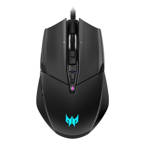 Acer Predator Cestus 335 Gaming Maus (19.000 DPI, 400 IPS Tracking, 10 programmierbare Tasten, 0,5 ms Reaktionszeit, RGB Beleuchtung) schwarz/blau Bild 4