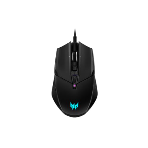 Acer Predator Cestus 335 Gaming Maus (19.000 DPI, 400 IPS Tracking, 10 programmierbare Tasten, 0,5 ms Reaktionszeit, RGB Beleuchtung) schwarz/blau Bild 5