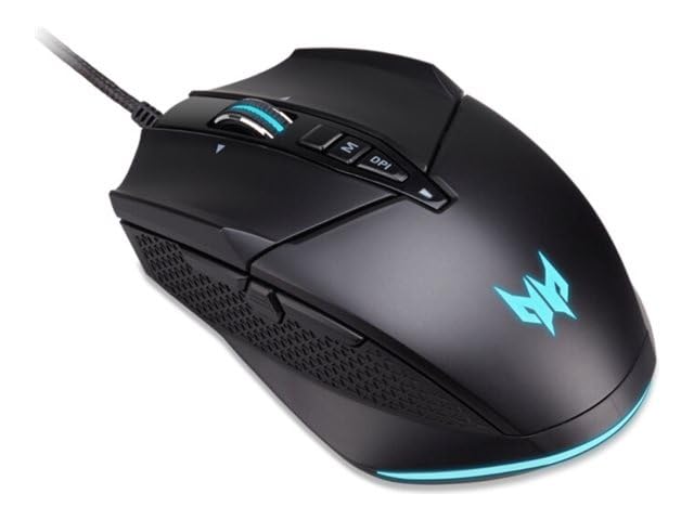 Acer Predator Cestus 335 Gaming Maus (19.000 DPI, 400 IPS Tracking, 10 programmierbare Tasten, 0,5 ms Reaktionszeit, RGB Beleuchtung) schwarz/blau Bild 6