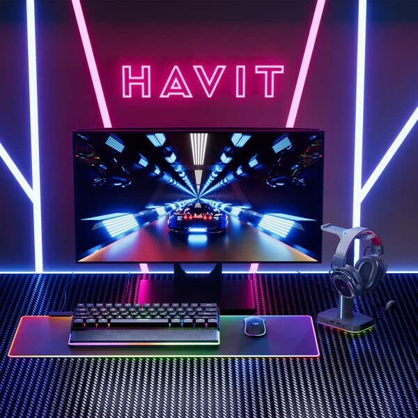 Havit H2008D GAMENOTE Gaming Headset with Mic — Wired Gaming Headset — 50 mm High Magnetic Surround Sound Driver — Compatible with PS4, Xbox, PC & Laptop — Black, Ochre, Red Bild 2