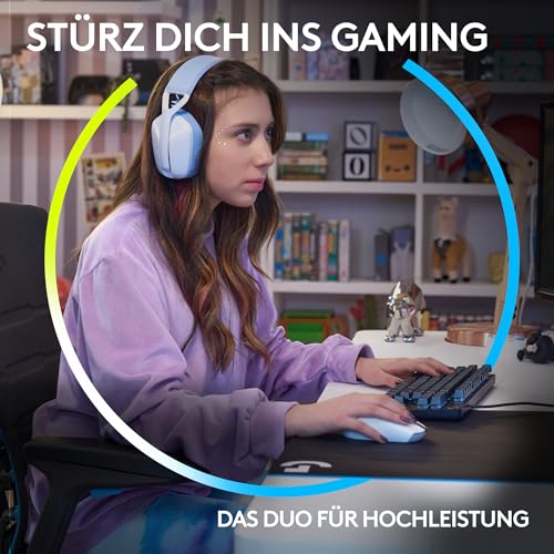 Logitech G305 Hero 12K Sensor Kabellose Gaming-Maus und G435 Kabelloses Gaming-Headset mit Bluetooth und integriertem Mikrofon – Geringes Gewicht mit Lightspeed – PC/Mac, Schwarz Bild 2